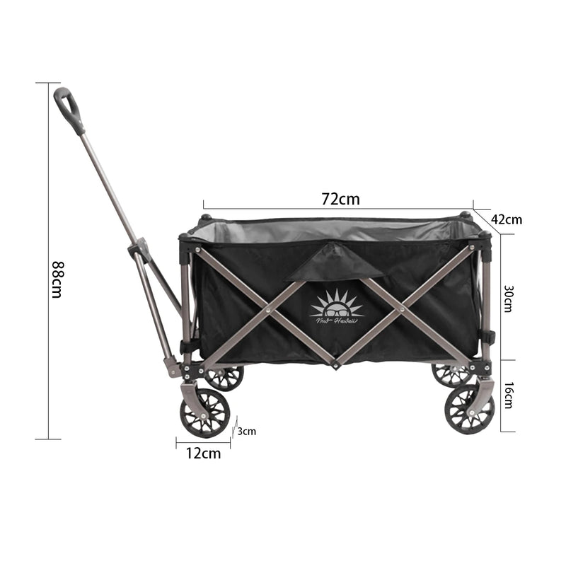 TrailMax – Carrinho Dobrável Multifuncional para Camping